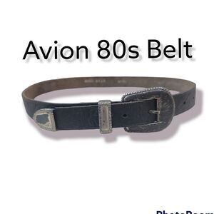 Avion International 80s‎ Vintage Genuine Leather Distressed Belt Size Medium